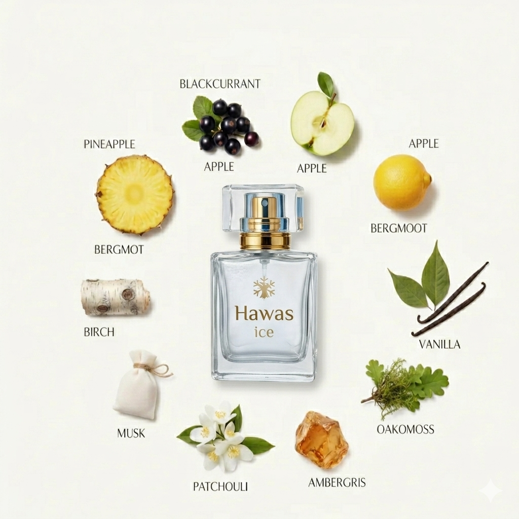 HAWAS ICE ( Ambar ,Orange Blossom , Musk )