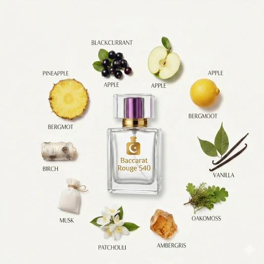 Baccarat rouge 540 : Musk , Ambergris